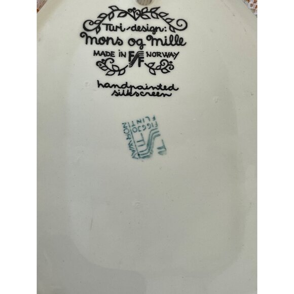 Vintage 1960s Set of 3 Wall Plates Turi Design Mons og Mille Figgjo FF Norway - Picture 11 of 12